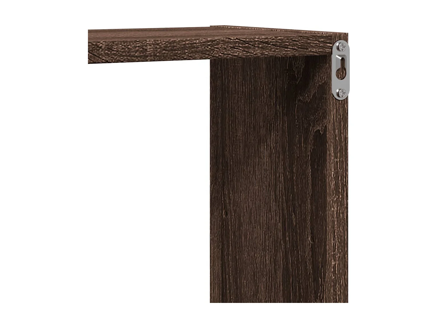 Wandplank bruin eiken 96x18x60 cm bewerkt hout