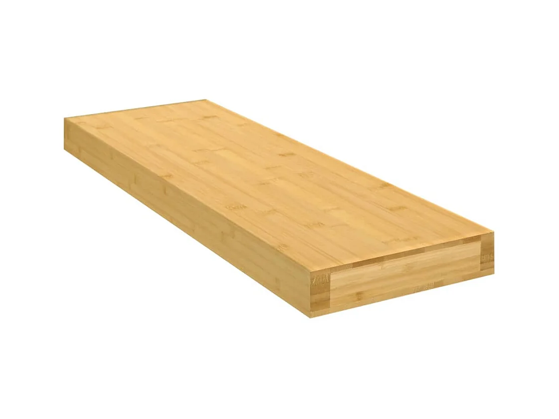 Estante de pared 60x20x4 cm bambú