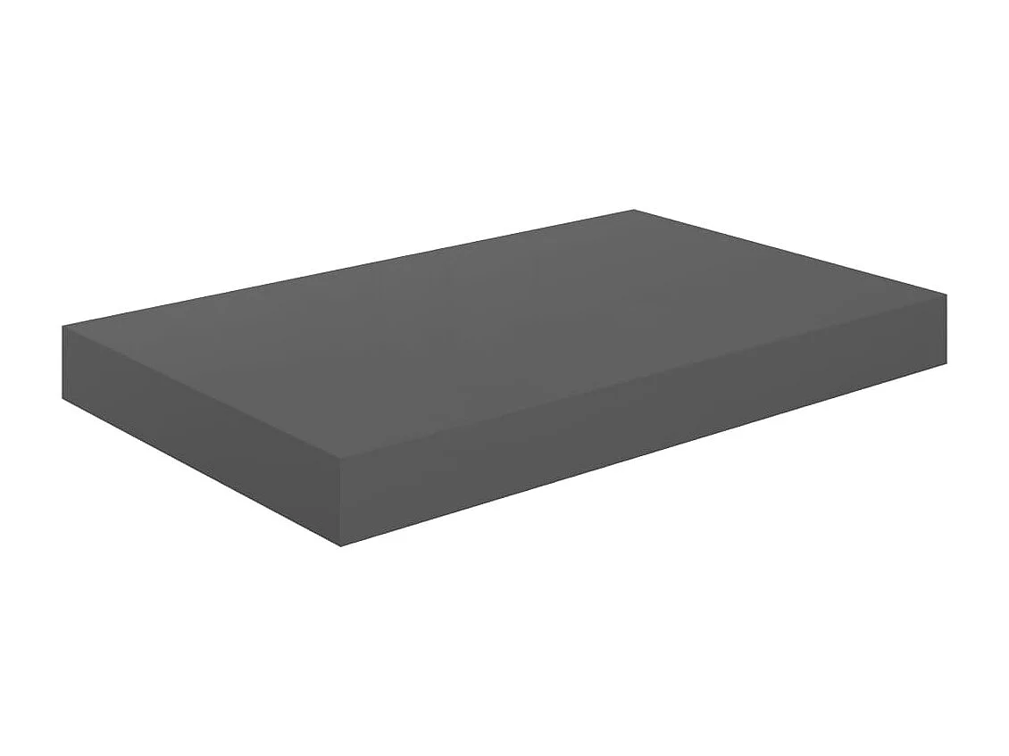 Estante flotante de pared Gris brillo 40x23x3,8 cm MDF