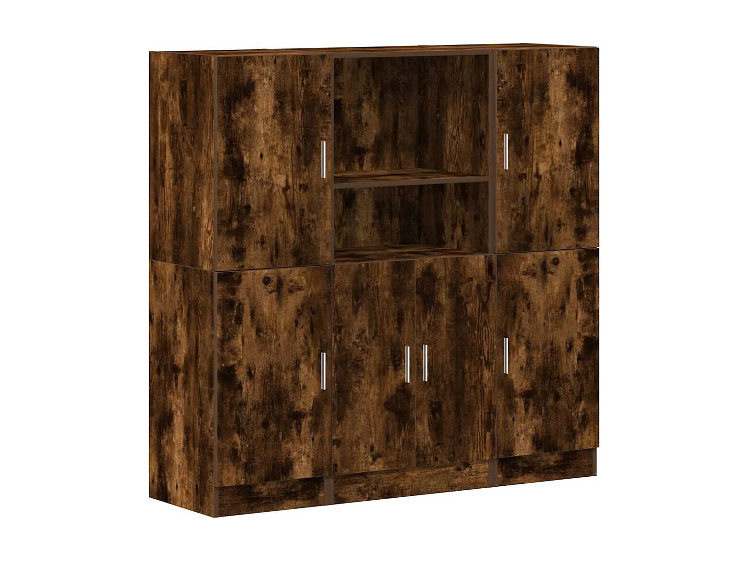 Ensemble d'armoires de cuisine 3 pcs chêne fumé