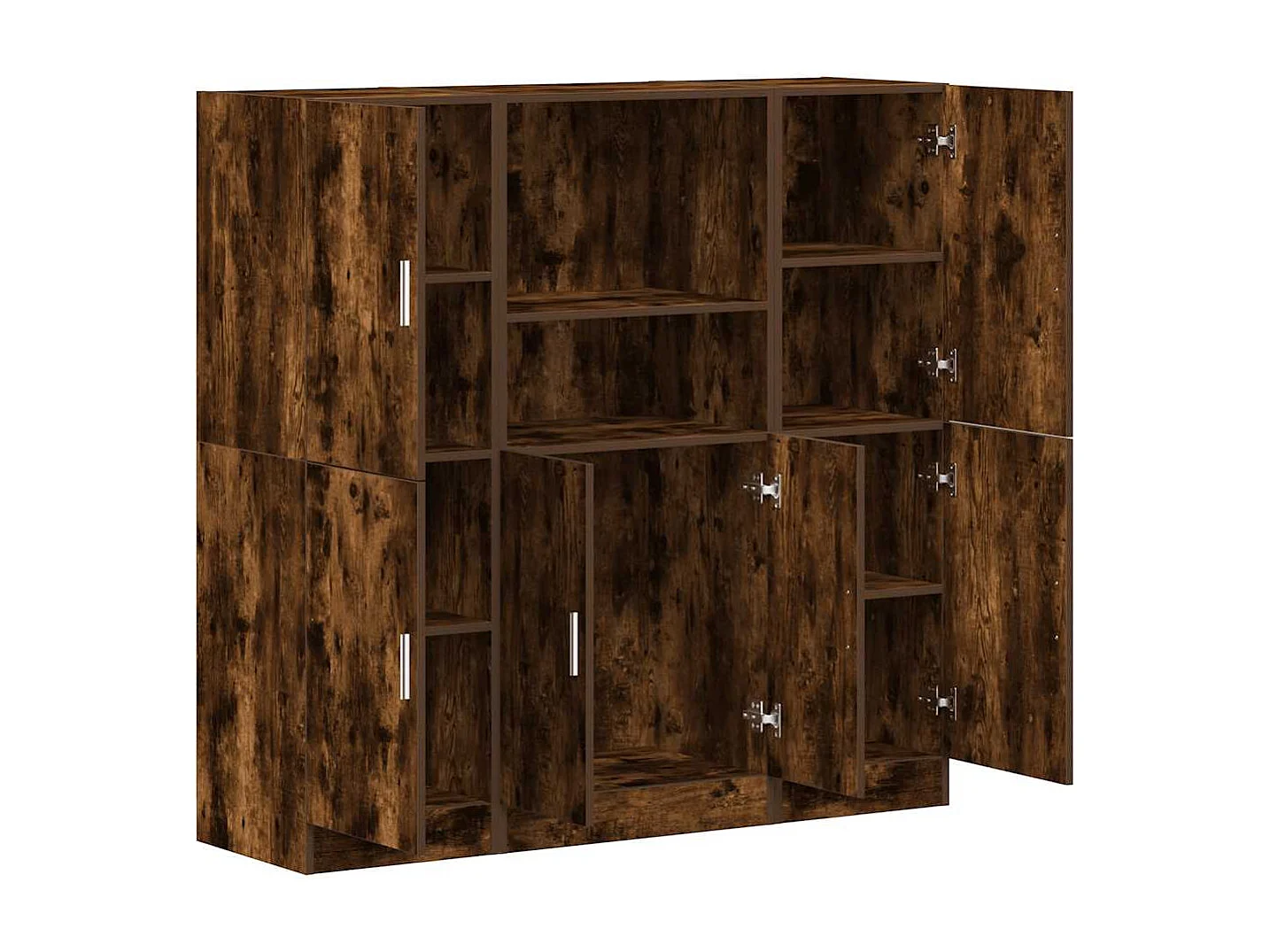 Ensemble d'armoires de cuisine 3 pcs chêne fumé