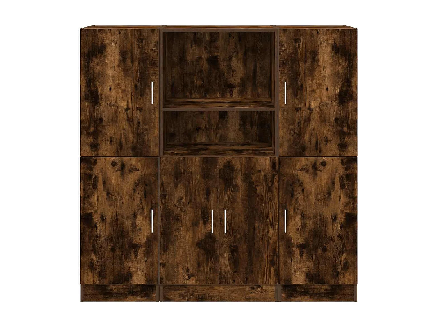 Ensemble d'armoires de cuisine 3 pcs chêne fumé