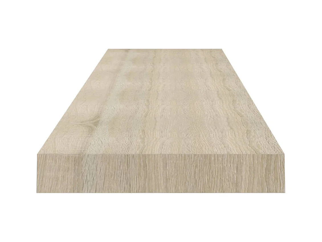 Estantes de pared flotantes 4 piezas roble 120x23,5x3,8 cm MDF