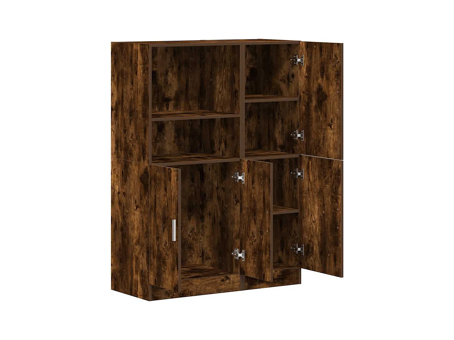 Set di mobili da cucina in 2 pezzi, rovere affumicato, legno ingegnerizzato