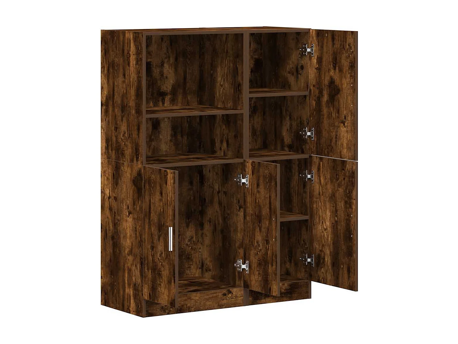 Ensemble d'armoires de cuisine 2 pcs chêne fumé bois ingénierie