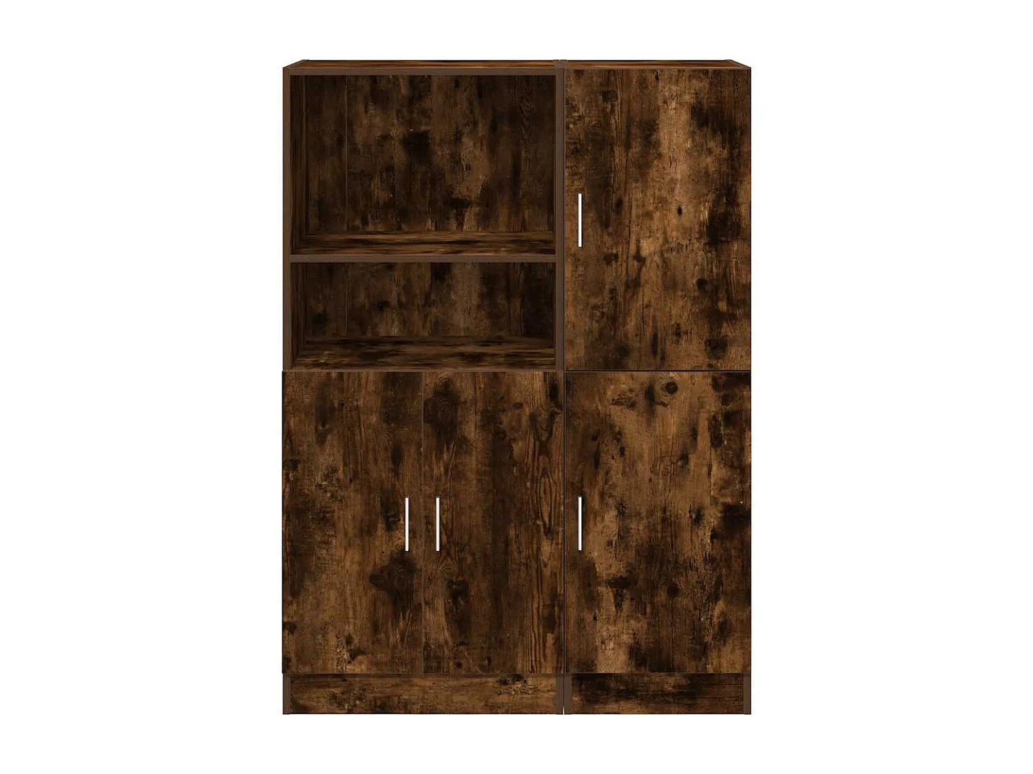 Ensemble d'armoires de cuisine 2 pcs chêne fumé bois ingénierie