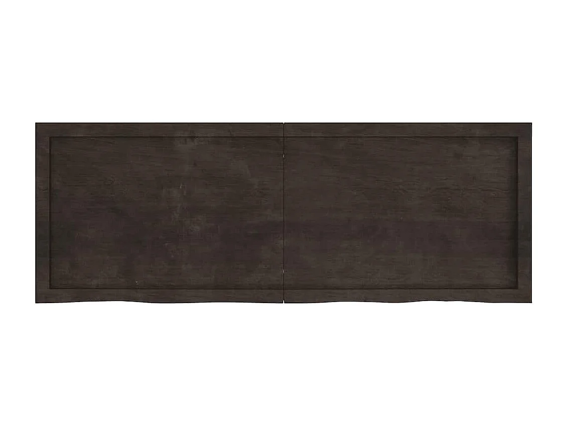 Estante de pared marrón oscuro fabricado en madera maciza de roble tratada