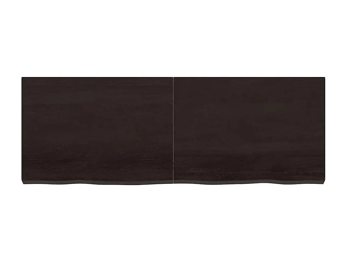 Estante de pared marrón oscuro fabricado en madera maciza de roble tratada