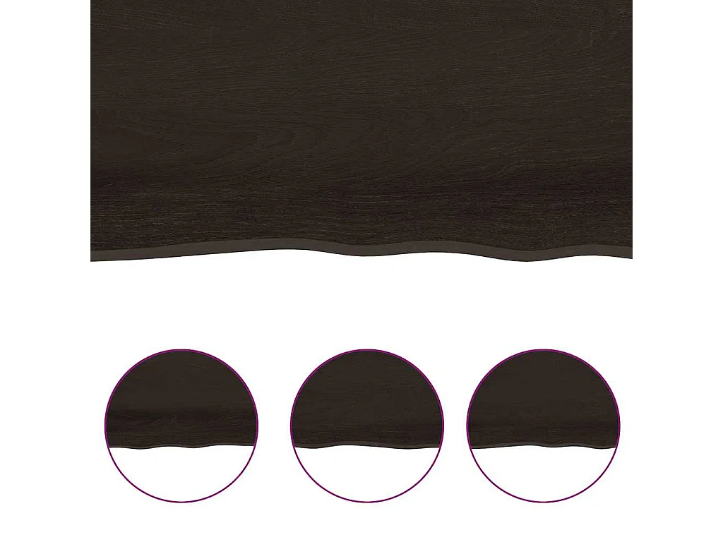 Estante de pared marrón oscuro fabricado en madera maciza de roble tratada