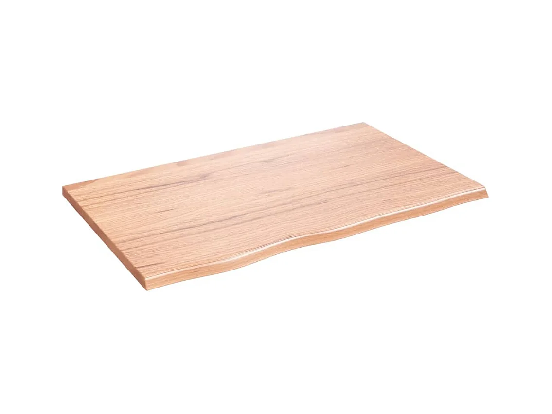 Estante de pared marrón claro 80x50x2 cm madera maciza de roble tratado