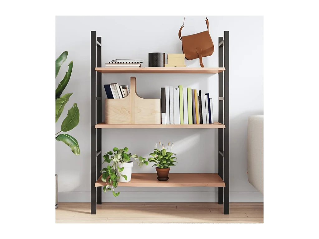 Estante de pared marrón claro 80x50x2 cm madera maciza de roble tratado