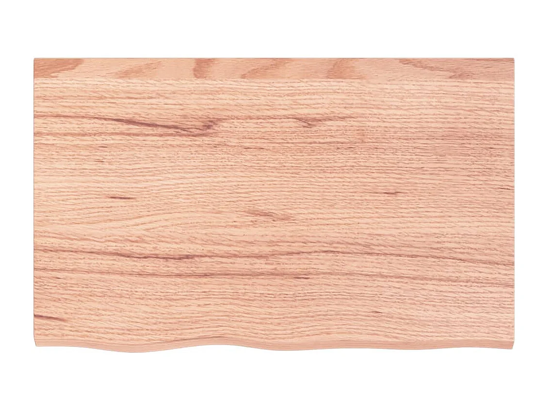 Étagère murale marron clair 80x50x2 cm bois chêne massif traité