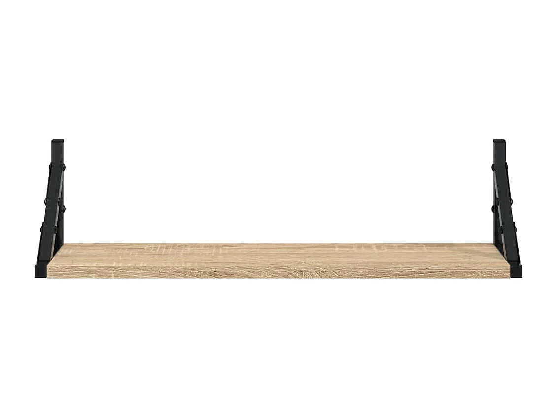 Mensole da parete 2 pezzi rovere sonoma 60x15x15,5 cm