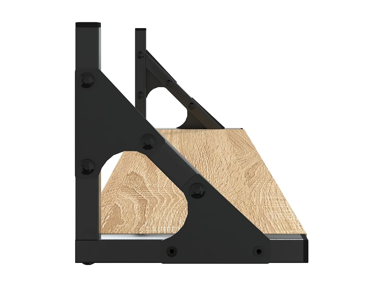 Mensole da parete 2 pezzi rovere sonoma 60x15x15,5 cm