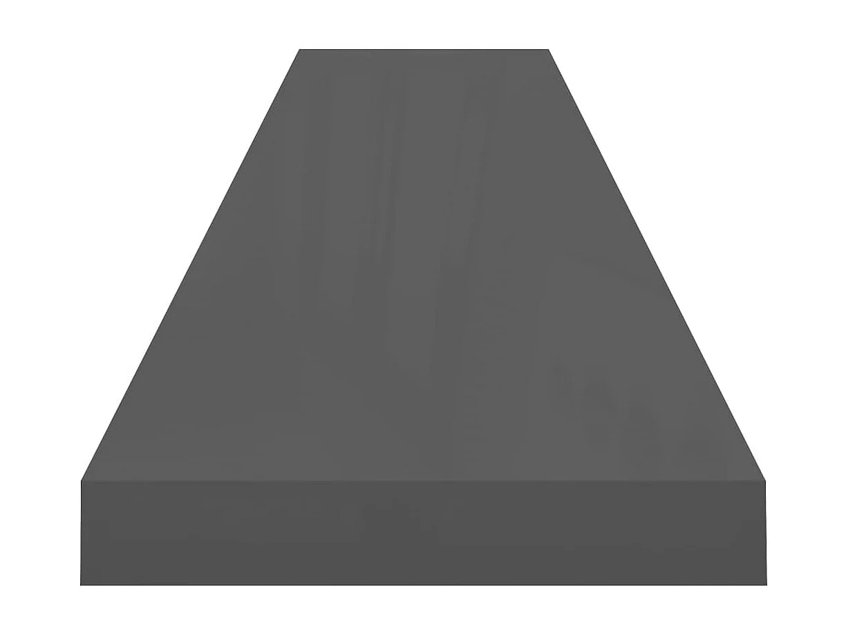 Étagère murale flottante Gris brillant 120x23,5x3,8 cm MDF