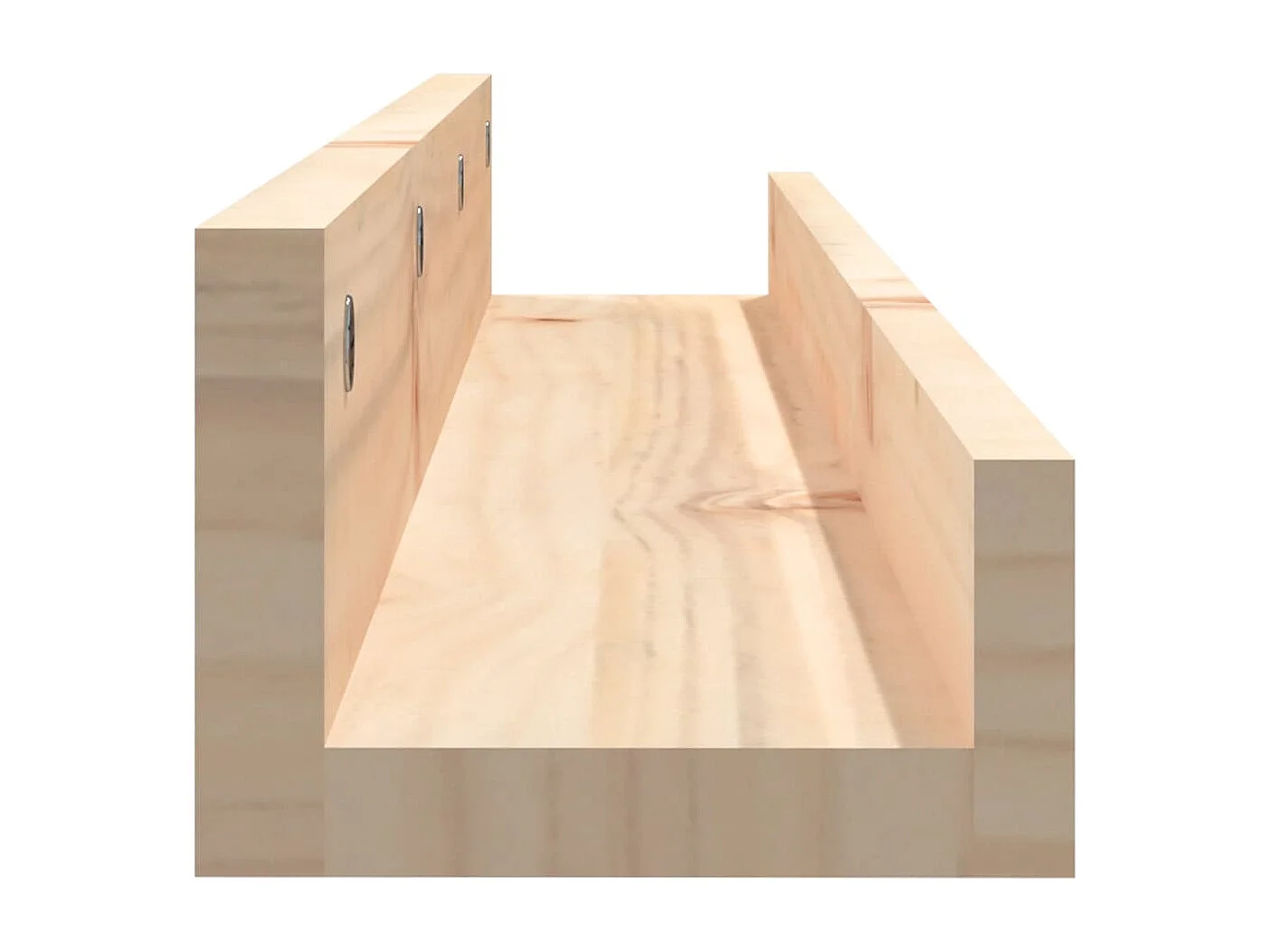 Estantes de pared 2 uds 80x12x9 cm Madera maciza de pino