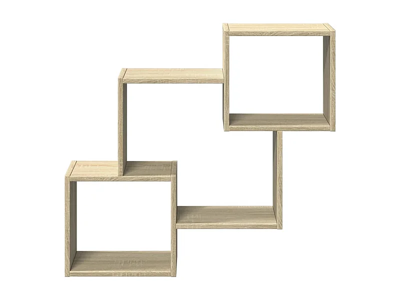 Wandkast 78x18x71 cm Sonoma eiken bewerkt hout