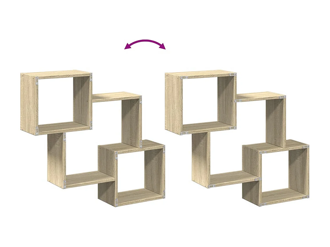 Armario de pared 78x18x71 cm madera de ingeniería roble sonoma