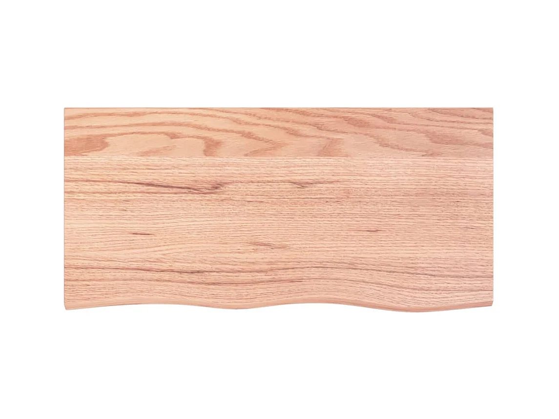 Mensola da parete marrone chiaro 100x50x2cm in legno massello di rovere trattato