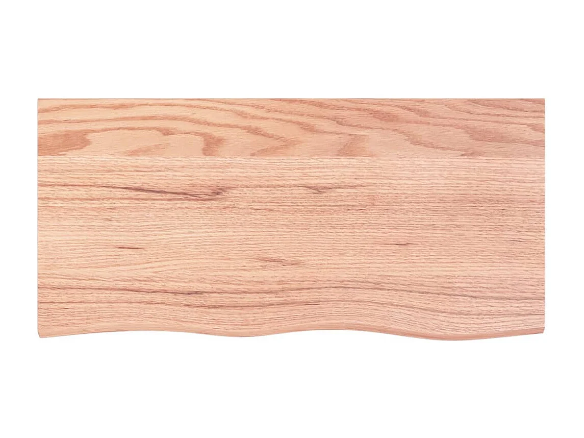 Étagère murale marron clair 100x50x2cm bois chêne massif traité