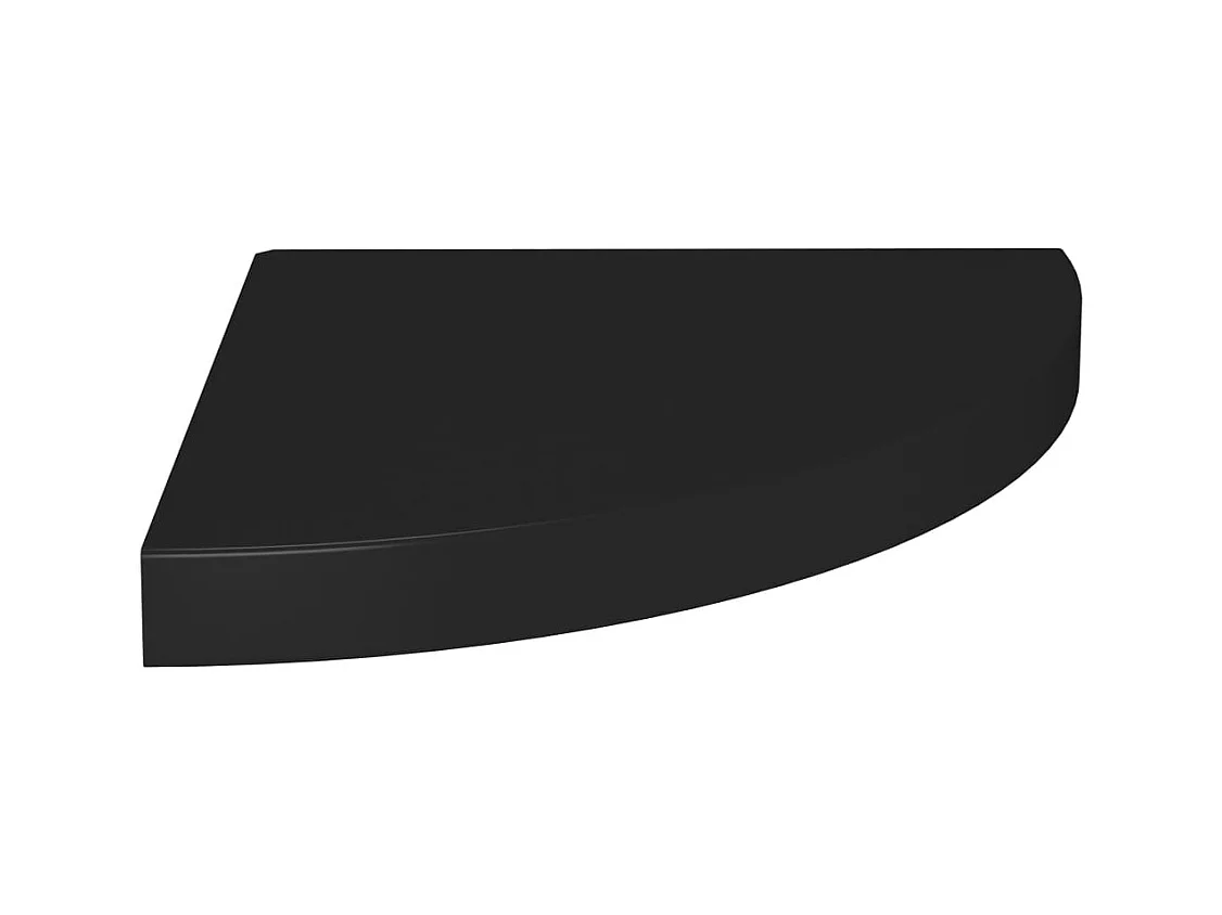 Estantes flotantes de esquina 4 piezas Negro 35x35x3,8 cm MDF