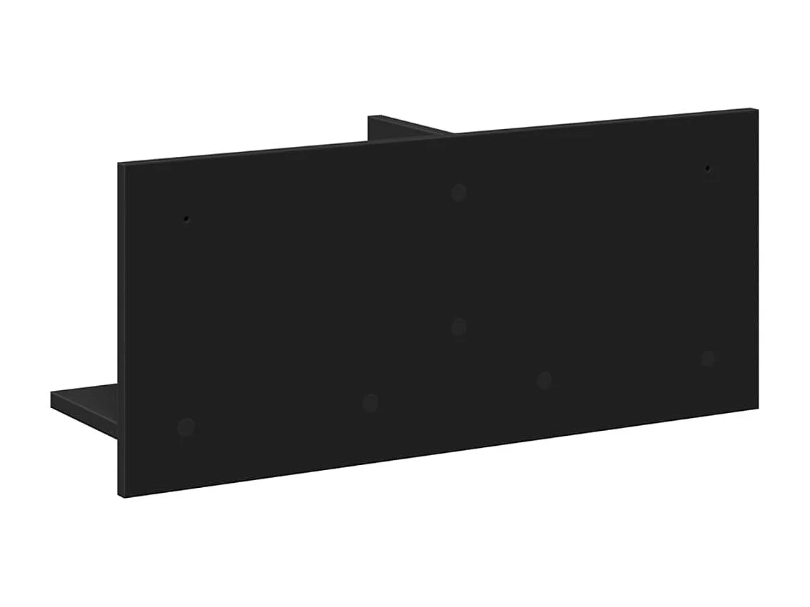 Wandkast 70x16,5x30 cm zwart bewerkt hout