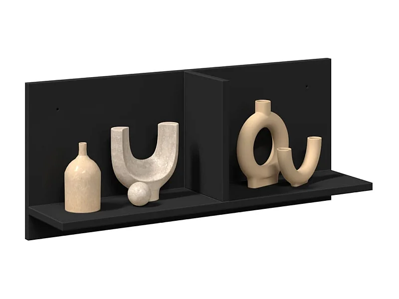 Mobiletto da parete 70x16,5x30 cm in legno ingegnerizzato nero