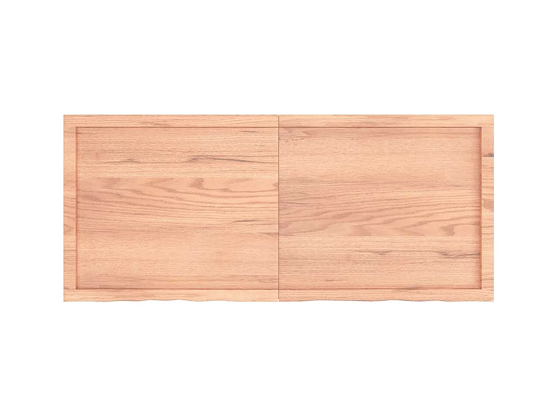 Estante de pared marrón claro en madera maciza de roble tratado