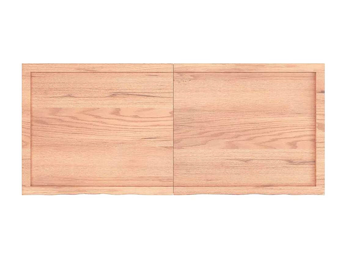 Étagère murale marron clair bois chêne massif traité