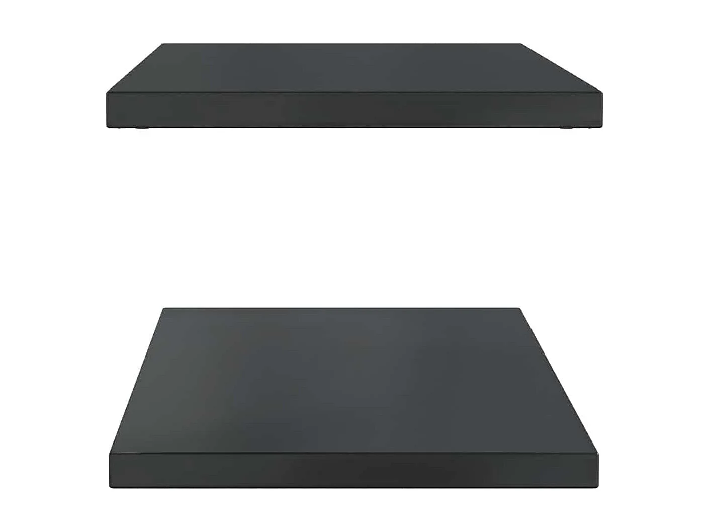 Wandplanken 2 stuks 100x40x3 cm zwart roestvrij staal