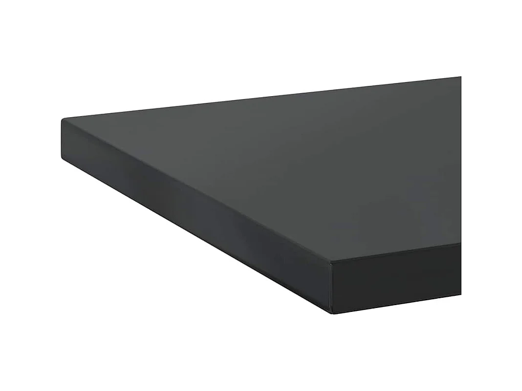 Wandplanken 2 stuks 100x40x3 cm zwart roestvrij staal