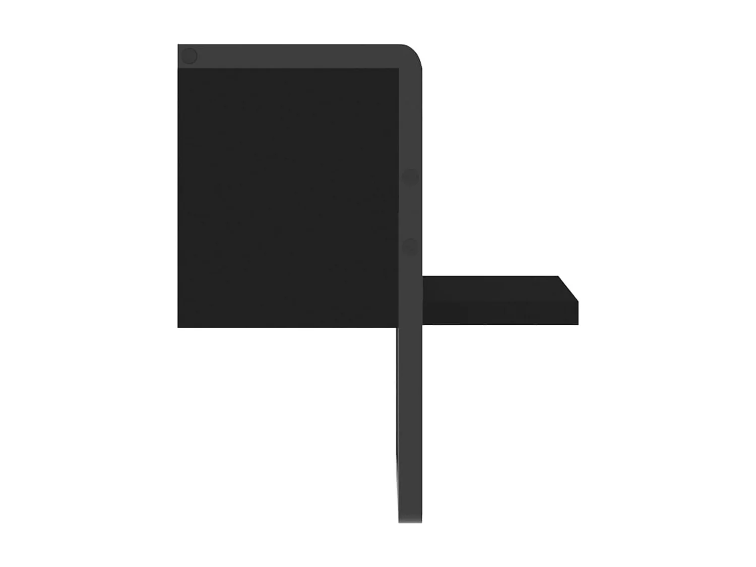 Estante de pared con barra negra 20x25x30 cm