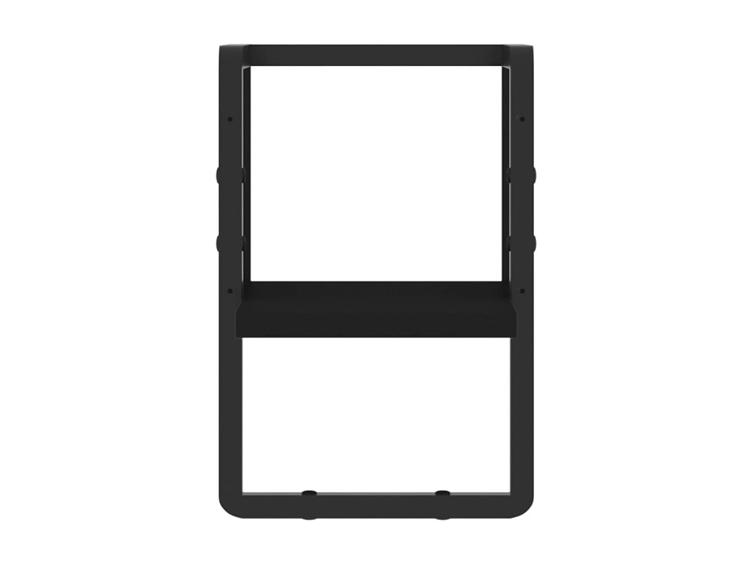 Estante de pared con barra negra 20x25x30 cm