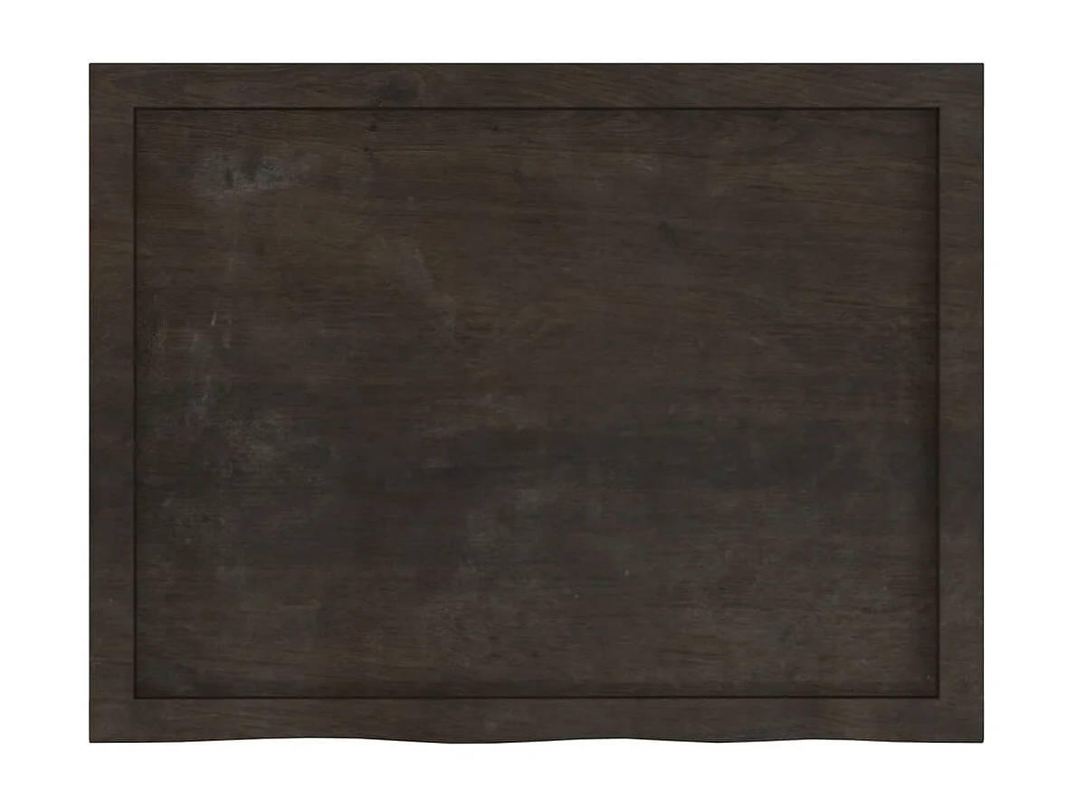 Estante de pared marrón oscuro fabricado en madera maciza de roble tratada