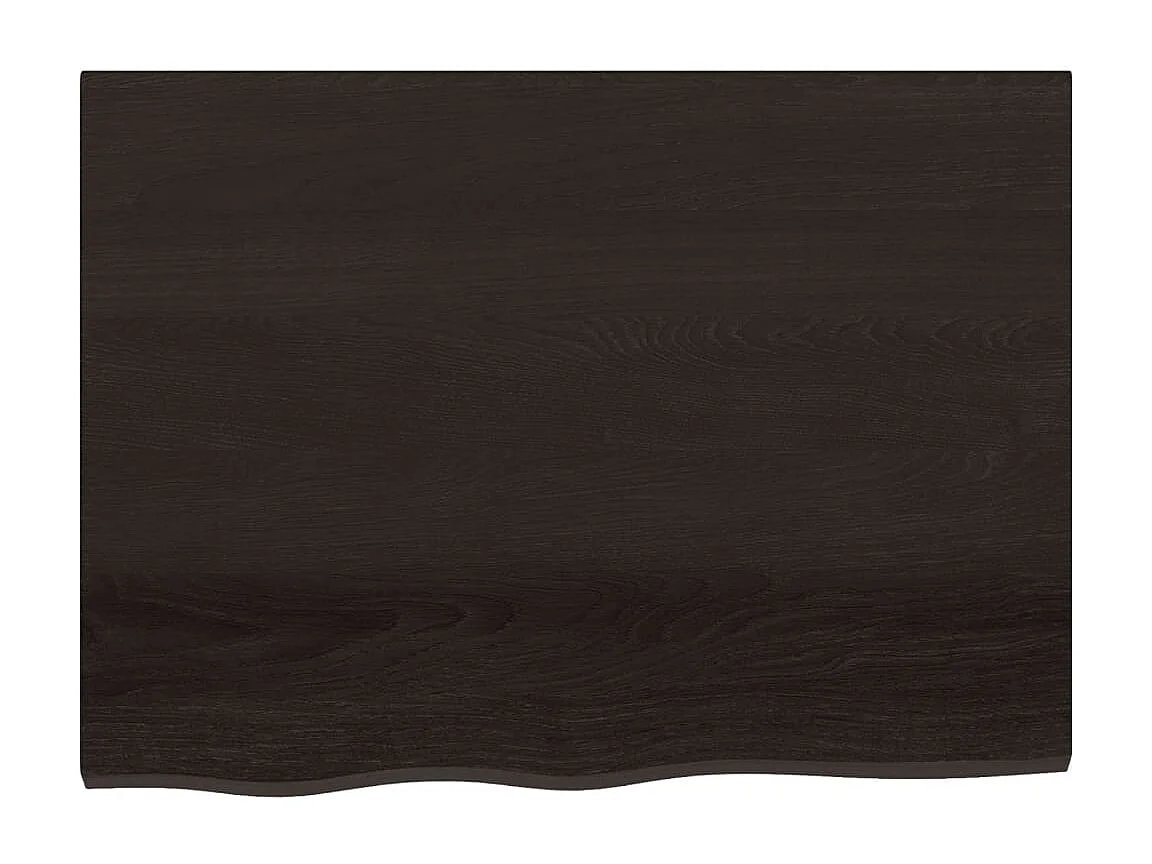 Estante de pared marrón oscuro fabricado en madera maciza de roble tratada