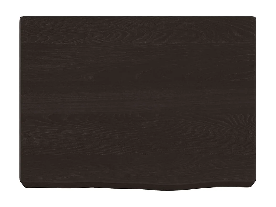 Estante de pared marrón oscuro fabricado en madera maciza de roble tratada