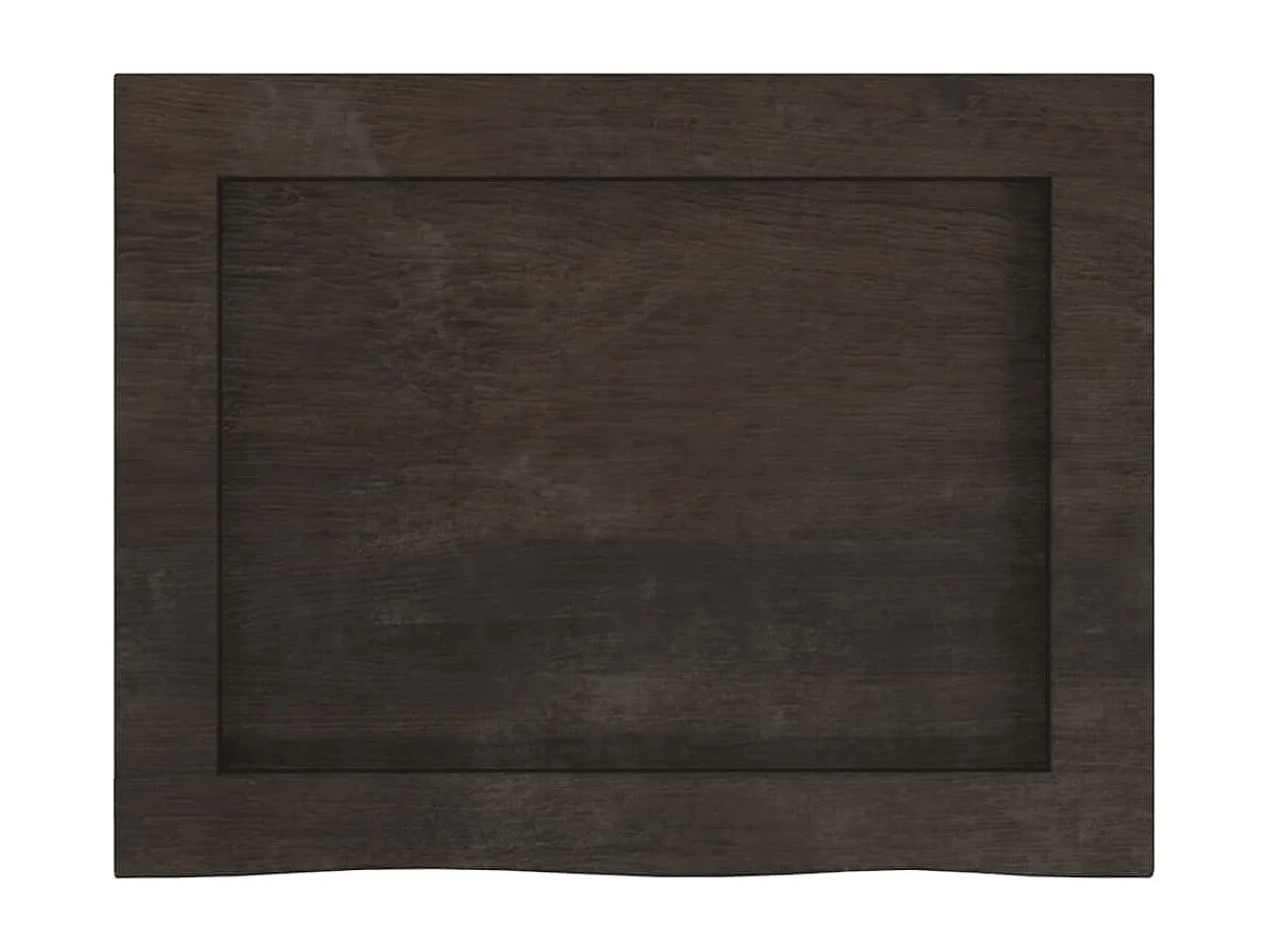 Étagère murale marron foncé bois chêne massif traité