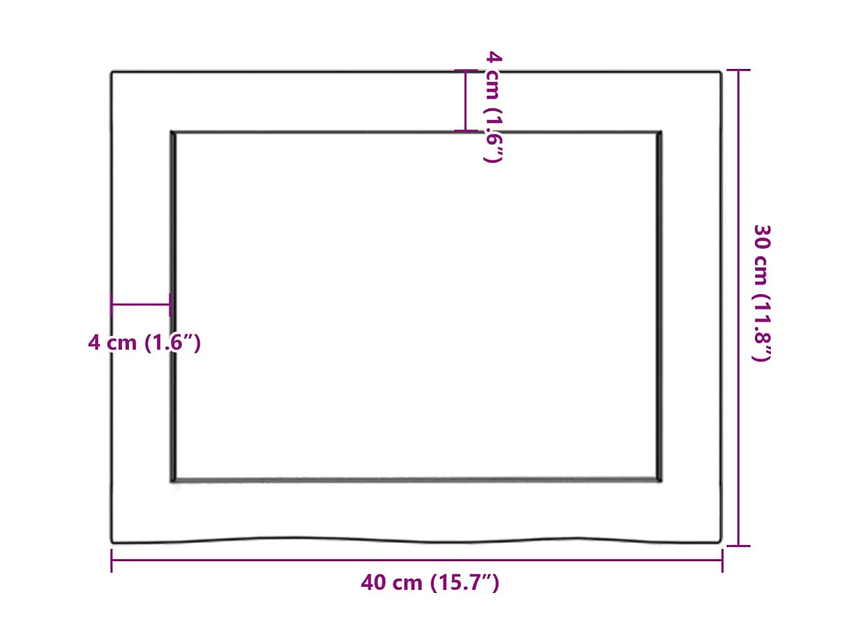 Étagère murale marron foncé bois chêne massif traité