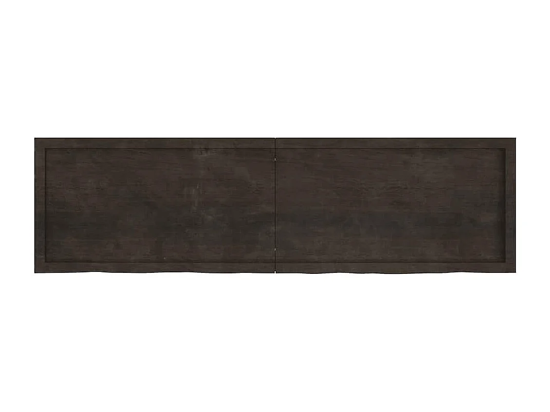 Donkerbruine wandplank van behandeld massief eikenhout