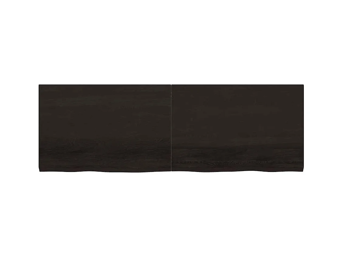 Estante de pared marrón oscuro fabricado en madera maciza de roble tratada