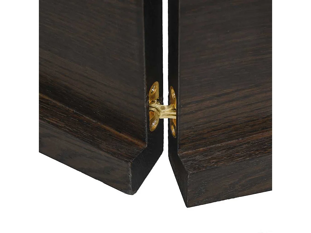 Estante de pared marrón oscuro fabricado en madera maciza de roble tratada