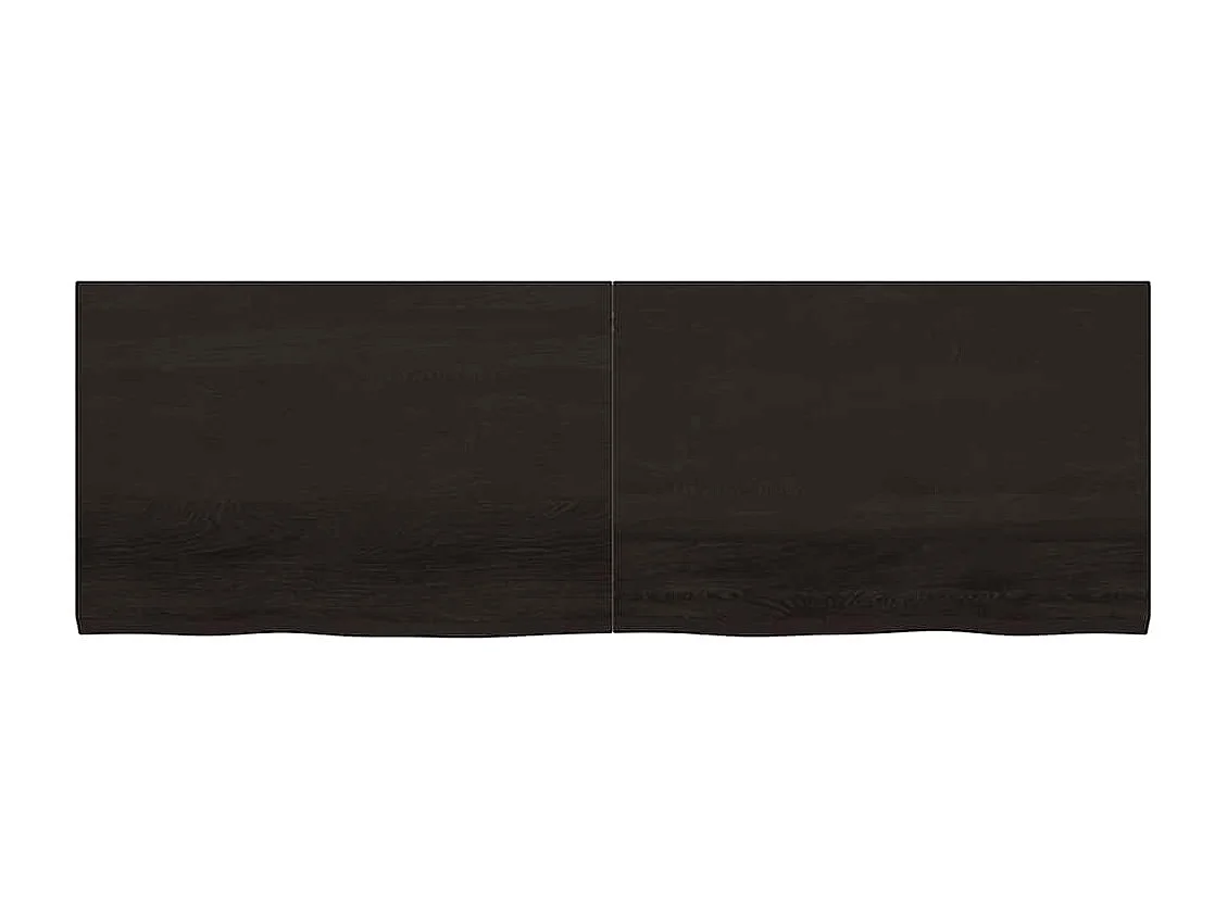 Estante de pared marrón oscuro fabricado en madera maciza de roble tratada