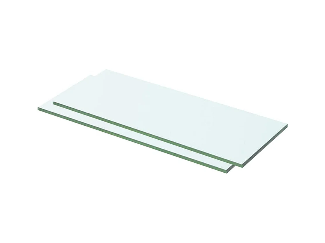 Panneaux d'étagère 2 pcs Verre Transparent 50 x 15 cm