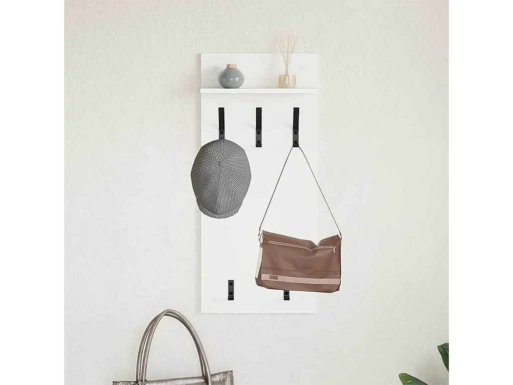 Appendiabiti da parete Bianco 90 x 40 x 10 cm Legno ingegnerizzato