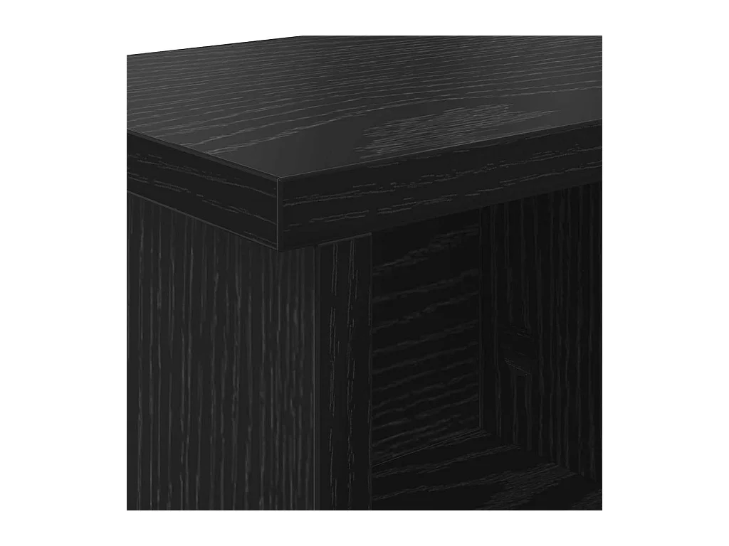 Appendiabiti da parete con ripiano Rovere nero 75 x 16 x 26 cm