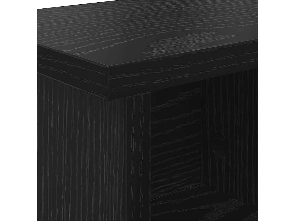 Wandkapstok met plank Zwart eiken 75 x 16 x 26 cm