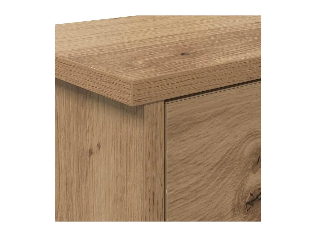 Wandkapstok met deur, handgemaakt eikenhout, 80 x 20 x 30 cm