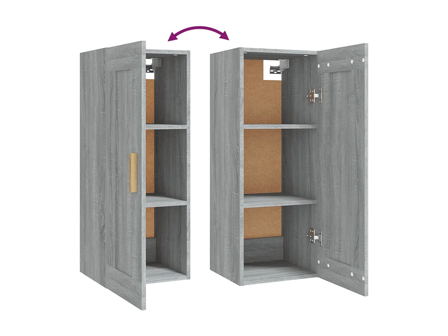 Armoire murale Sonoma gris 35x34x90 cm Bois d'ingénierie