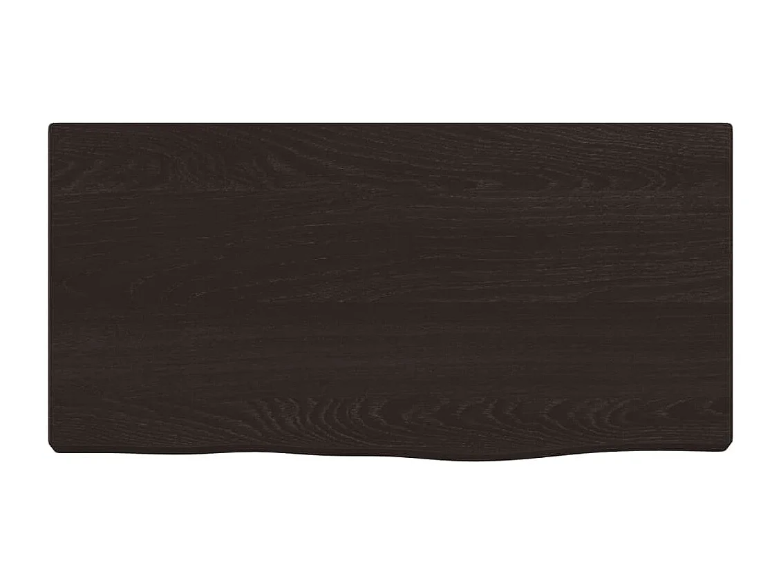 Estante de pared marrón oscuro 40x20x2 cm madera maciza de roble tratado