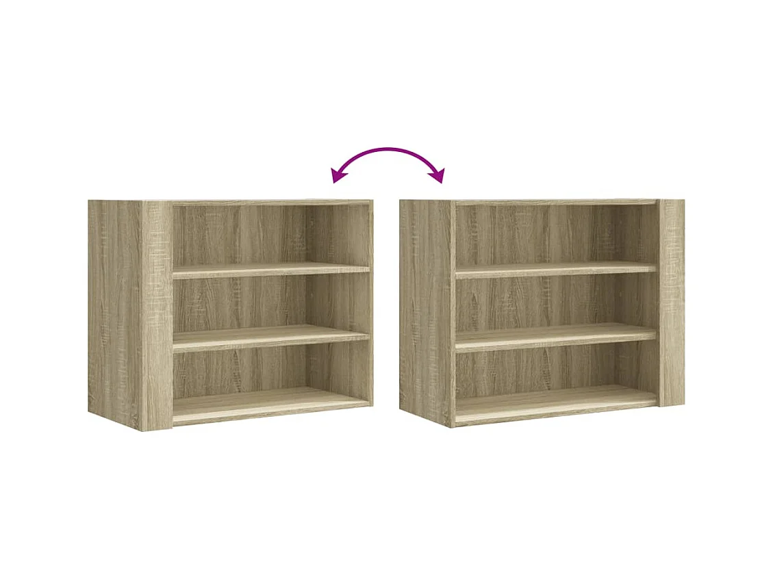 Armoire murale chêne sonoma 75x35x60 cm bois d'ingénierie